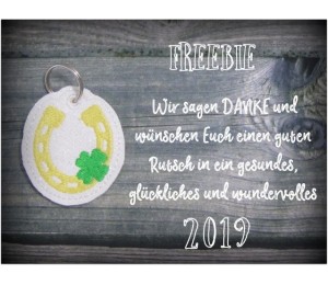 Stickdatei ITH Anhänger - Hufeisen